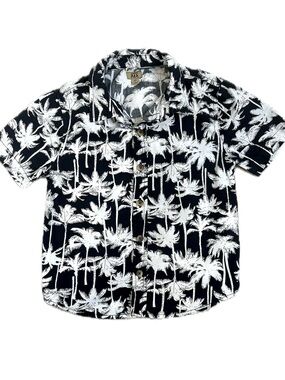 Maximus Rex kids Hawaiian Palm Tree Short Sleeve Button Down Shirt Boys Size 4T